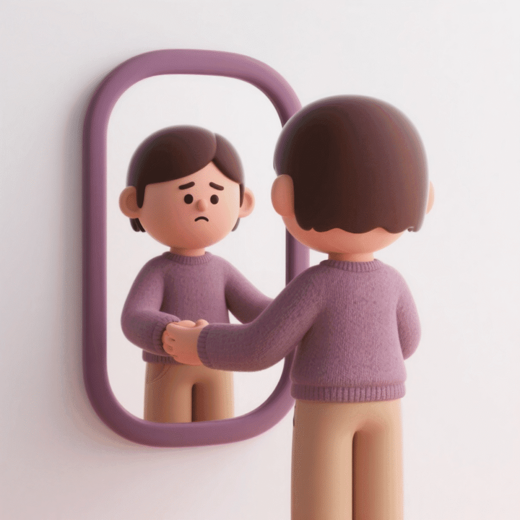 Je twijfelt aan jezelf - Je weet niet goed wat je waard bent of durft je niet volledig te tonen.